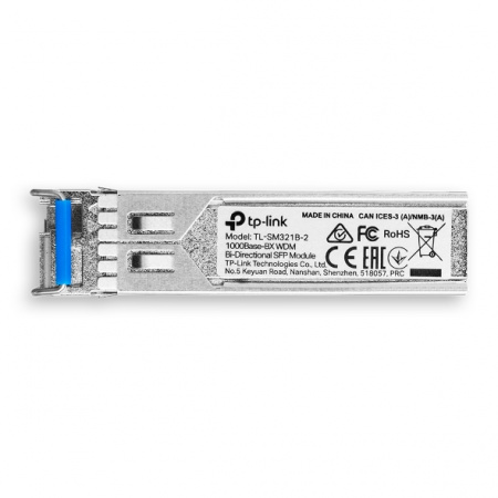Фотография TP-Link SM321B-2 WDM SFP-трансивер, 1000Base-BX (Simplex LC), Tx: 1310нм, Rx: 1550нм, одномод, до 2км в интернет-магазине KitConnect