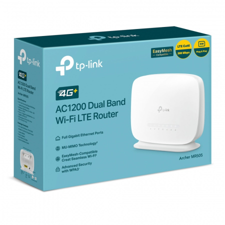 Фотография TP-Link Archer MR505 Двухдиапазонный гигабитный роутер Wi-Fi AC1200 с поддержкой 4G+ категории 6 в интернет-магазине KitConnect